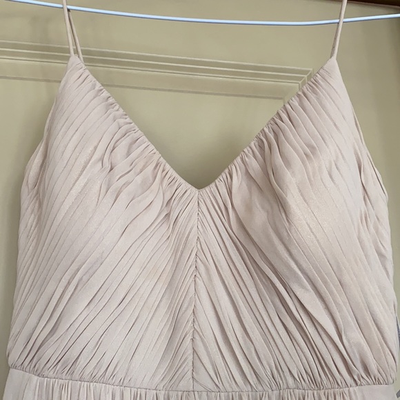 Lux shimmer v-neck bridesmaid dress - Picture 2 of 4